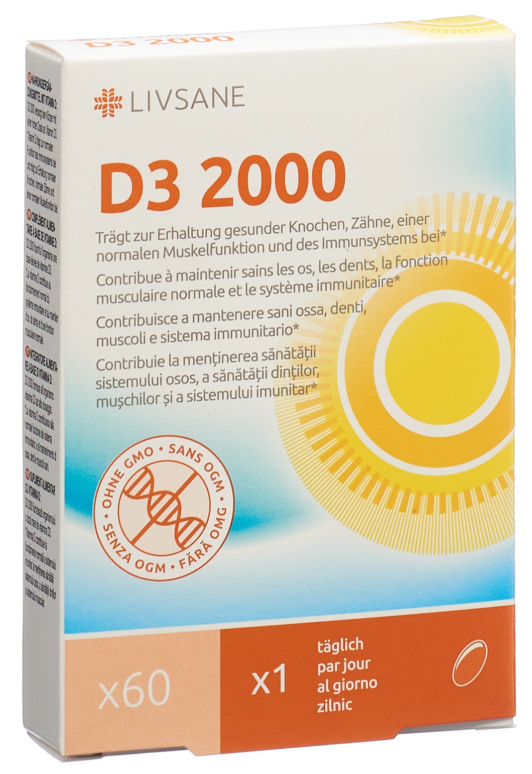 Livsane Vitamin D3 2000 Weichkaps 60 Stk