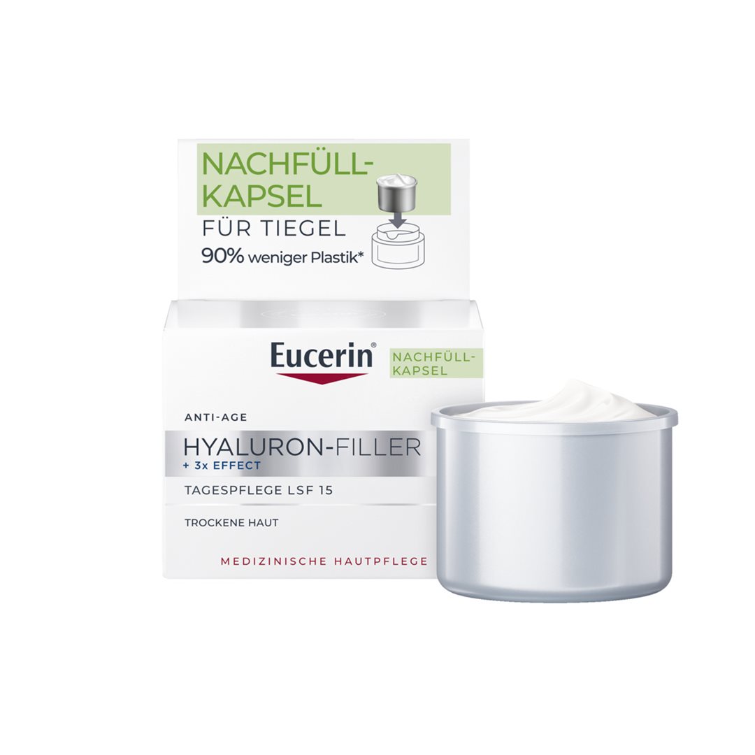Eucerin Hyaluron-Filler Tagespflege trockene Haut LSF15 Refill 50 ml