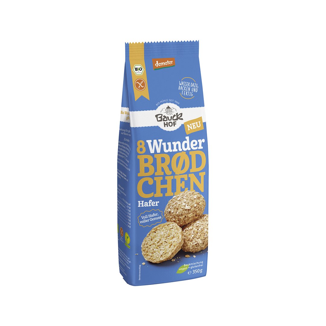 Bauckhof Backmischung Wunderbrötchen Hafer glutenfrei Btl 350 g