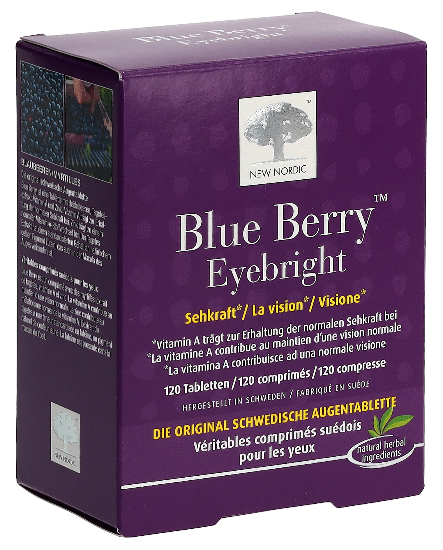 NEW NORDIC Blue Berry Eyebright Tabl 120 Stk