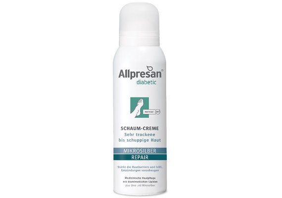 Allpresan diabetic Schaum Creme Mikrosilber Repair Aeros Spr 125 ml