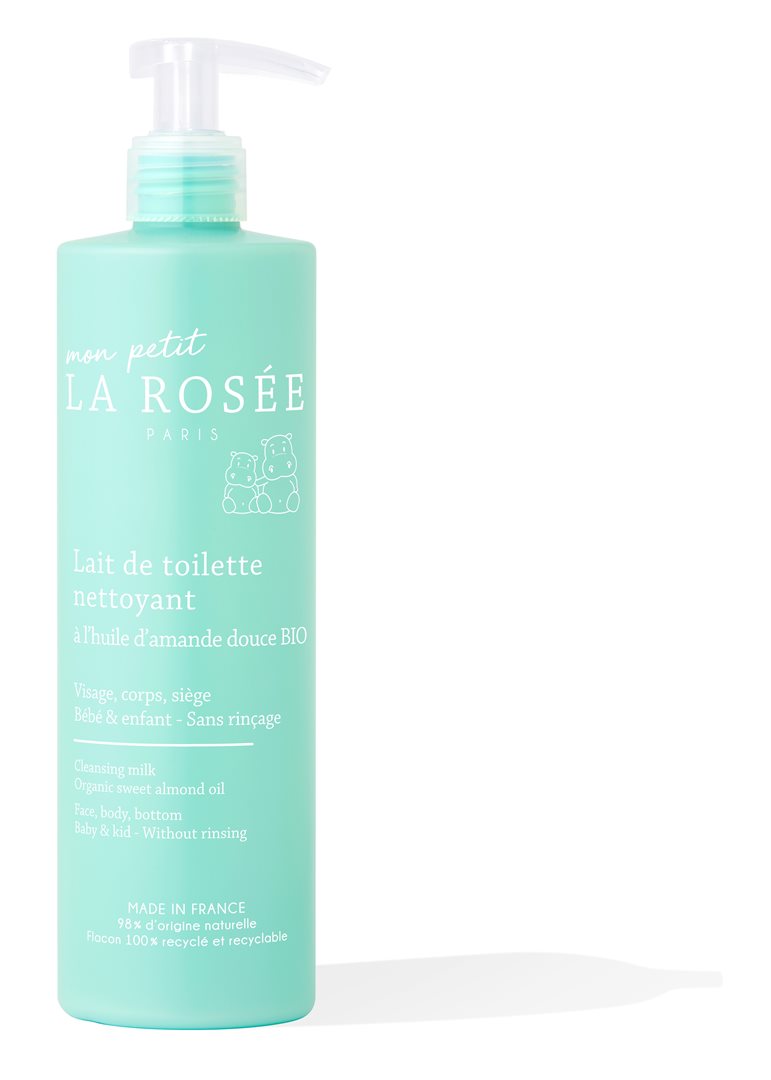 LA ROSÉE mon petit lait de toilette nettoyant à lhuile damande douce bio dist 400 ml