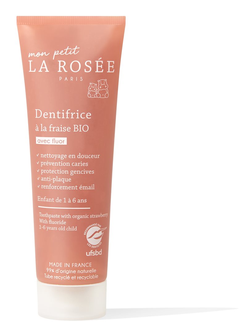 LA ROSÉE mon petit dentifrice à la fraise bio Tb 50 ml