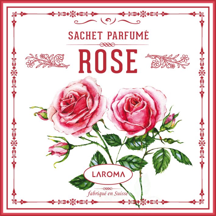 LAROMA Duftsachet 120x120mm Rose x 6 Stk