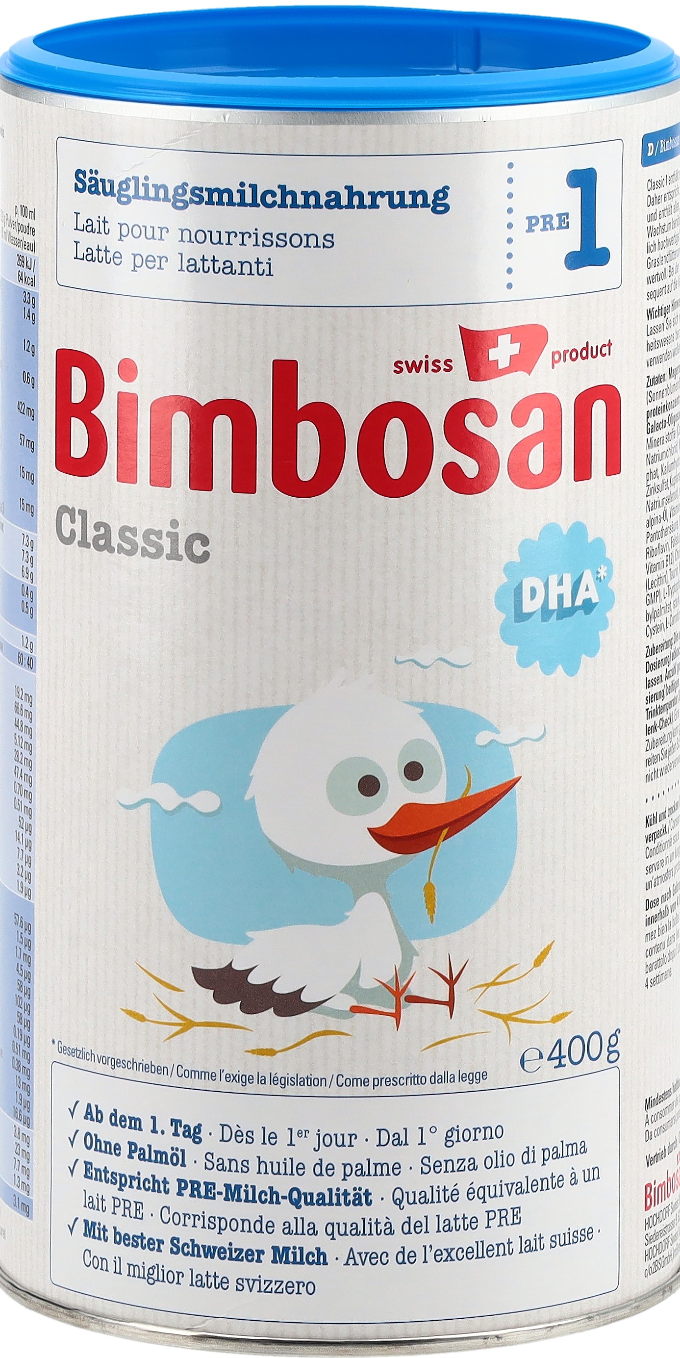 Bimbosan Classic 1 lait pour nourrissons bte 400 g