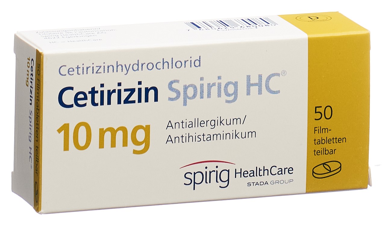 Cetirizin Spirig HC 10 mg 50 Filmtabletten teilbar
