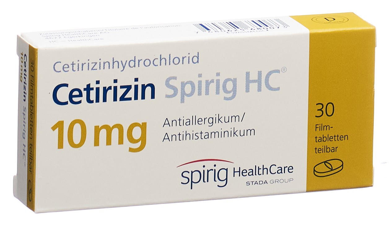 Cetirizin Spirig HC 10 mg 30 Filmtabletten teilbar