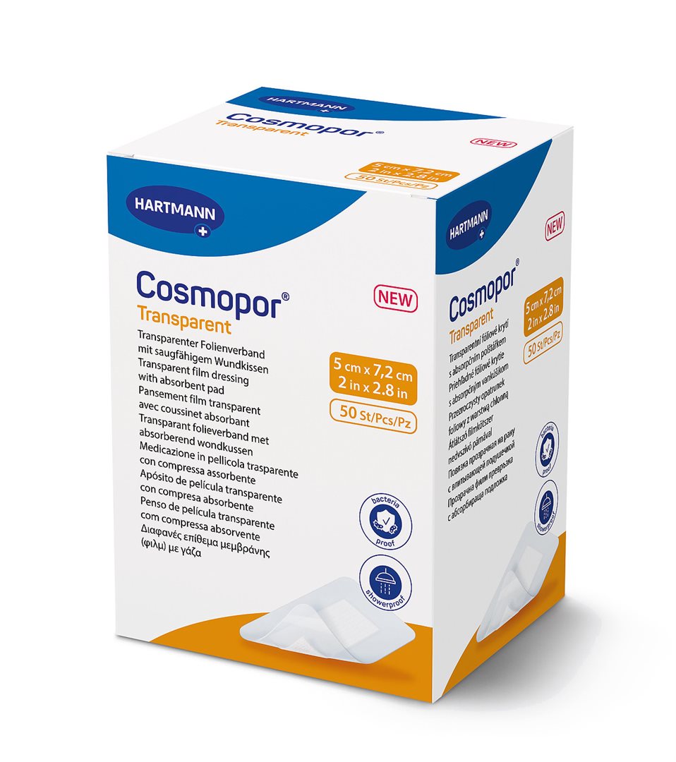 Cosmopor transparent 5x7.2cm stérile 50 pce