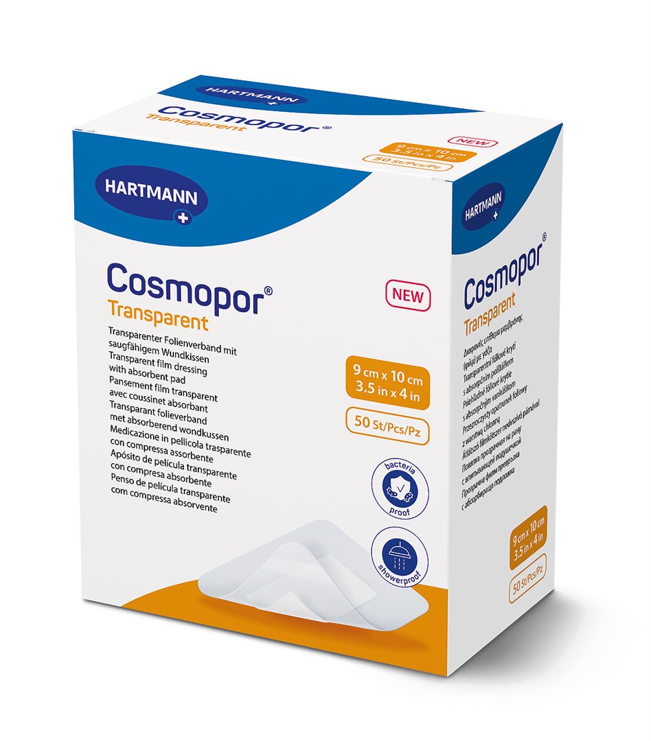 Cosmopor transparent 9x10cm stérile 50 pce