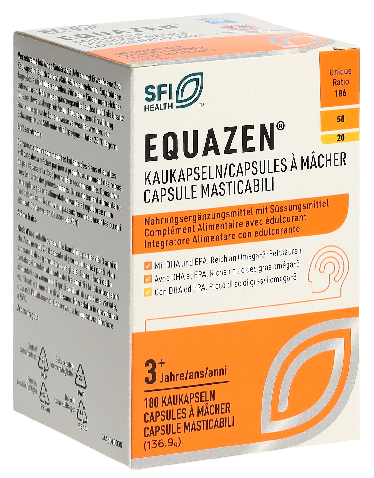 Equazen Kaukapseln/Capsules à mâcher/Capsule masticabili Ds 180 Stk