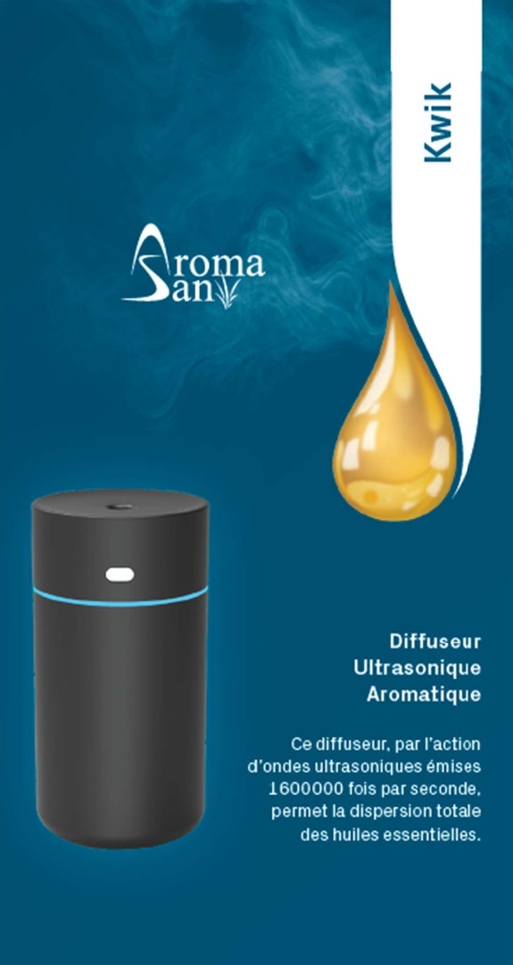 Aromasan diffuseur ultrasonique KWIK noir carton