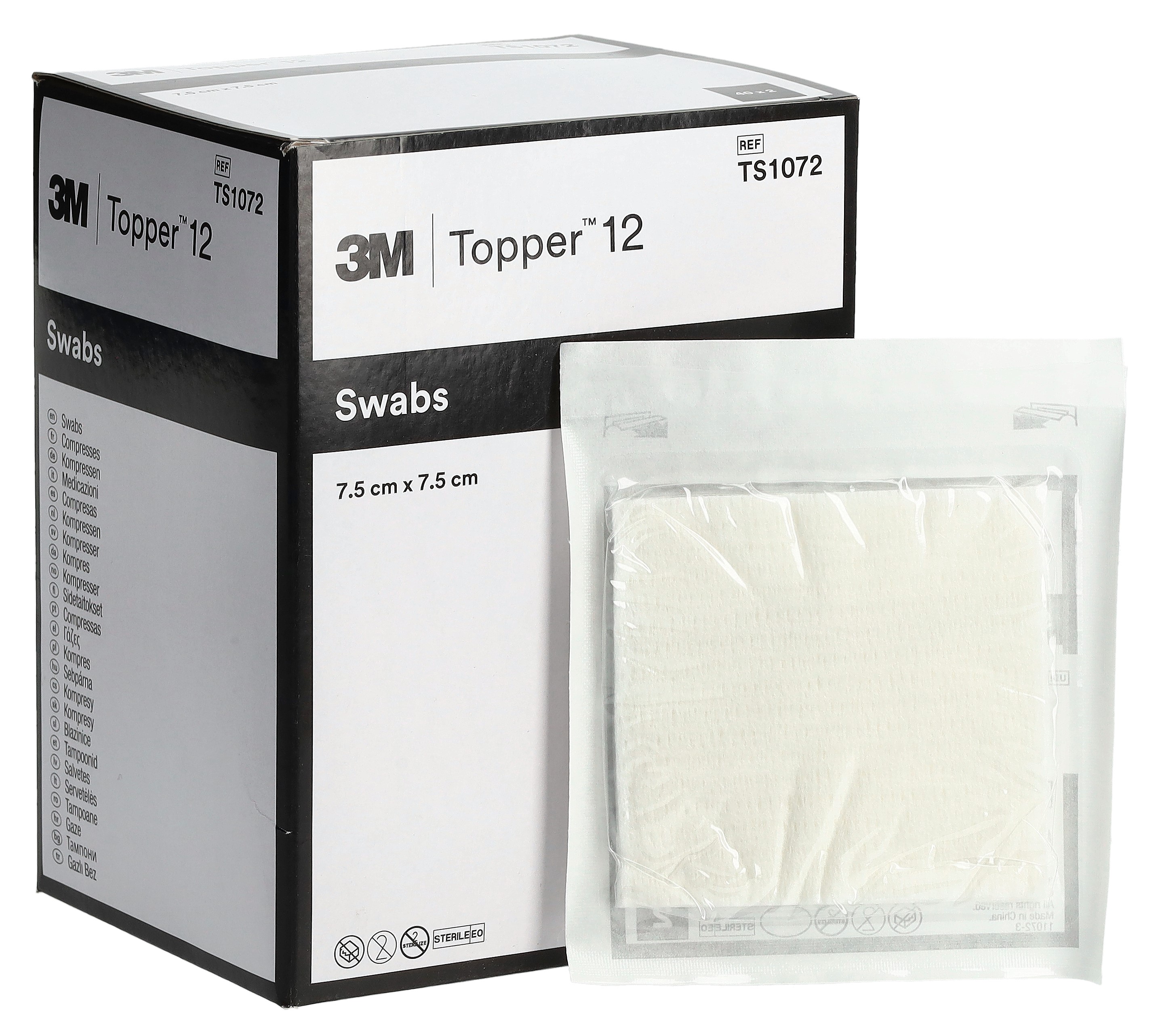 Topper 12 NW Kompressen 7.5x7.5cm steril 80 Stk