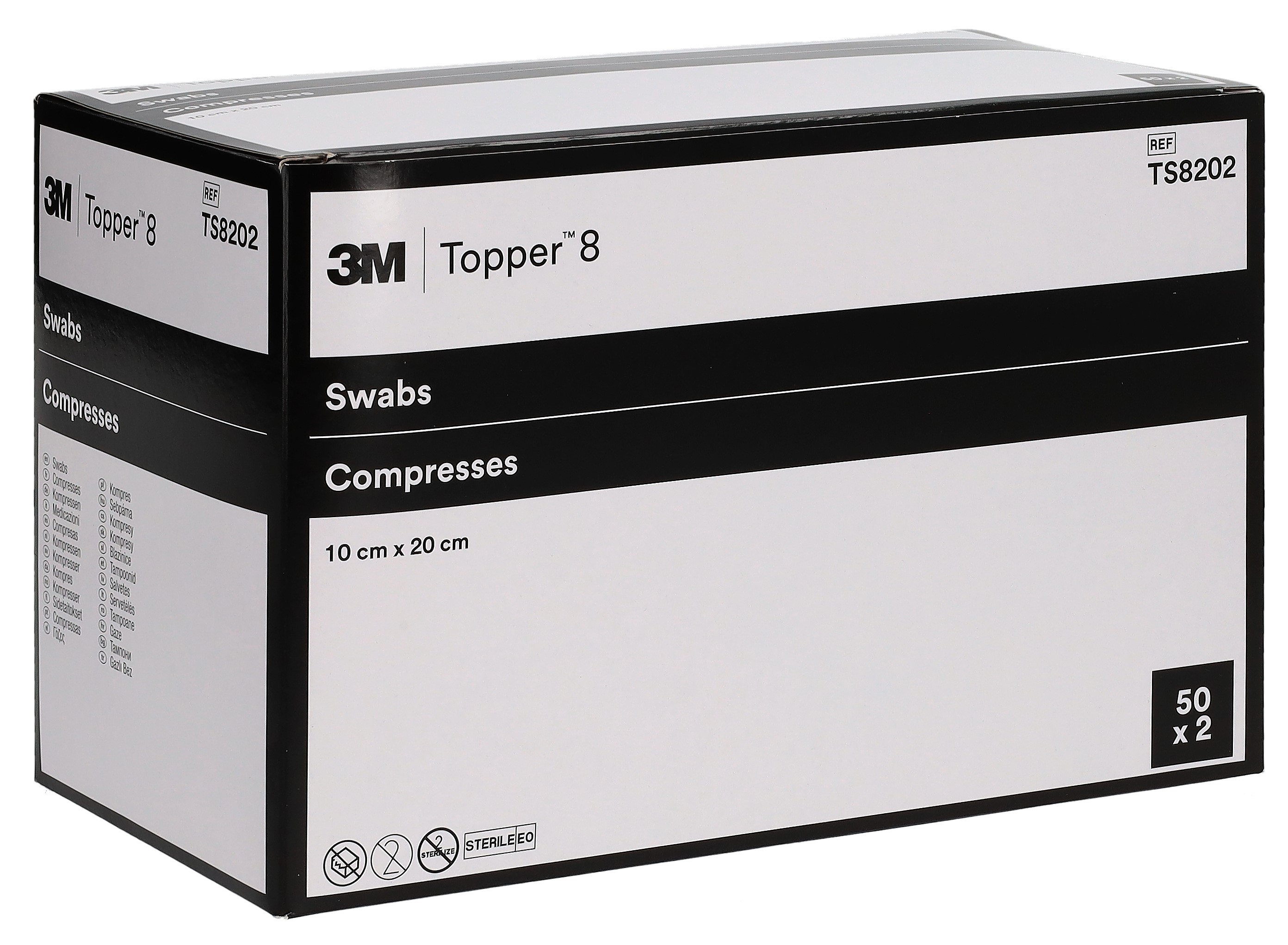 Topper 8 compresses NW 10x20cm stériles 100 pce