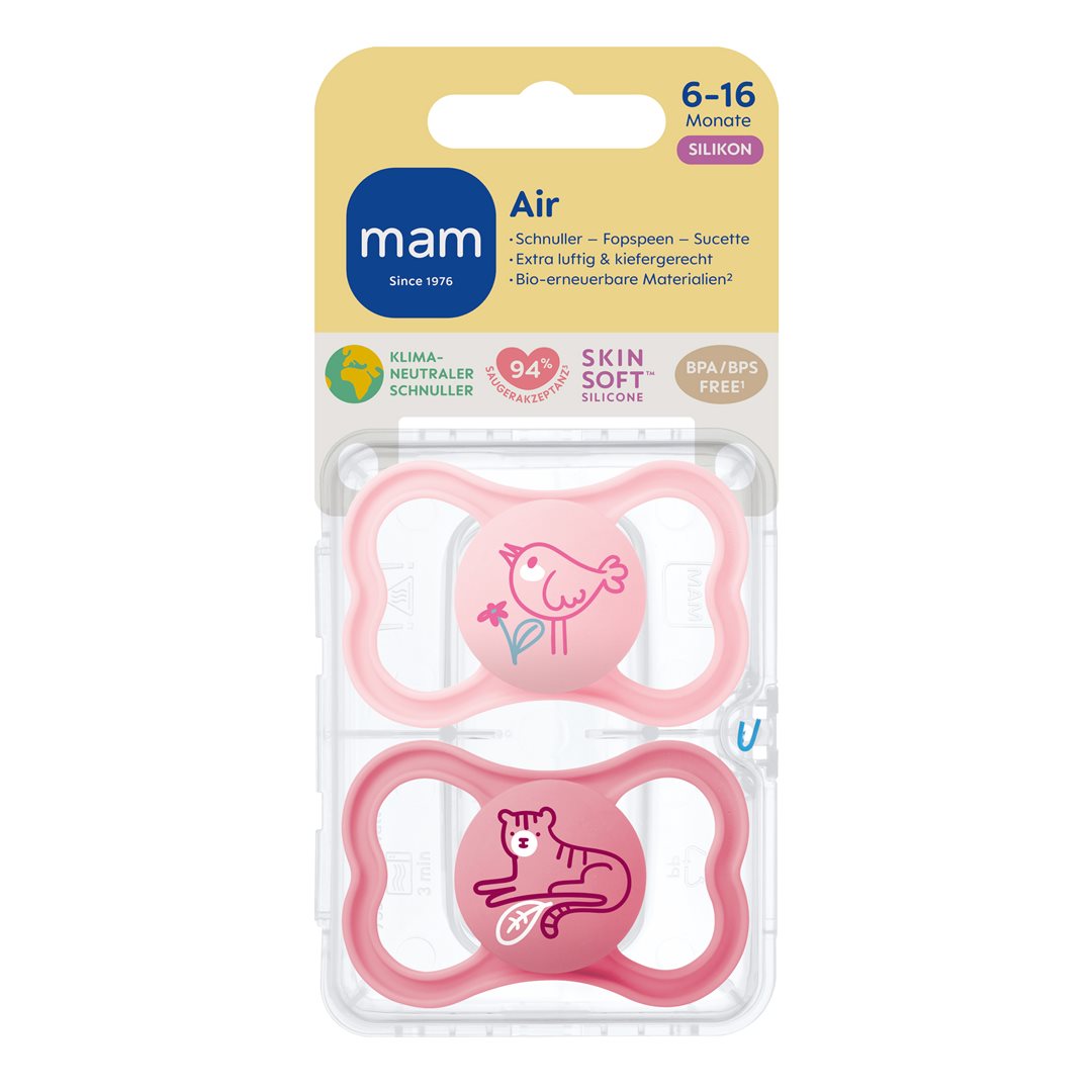 MAM Air Nuggi 6-16 Monate Girl 2 Stk
