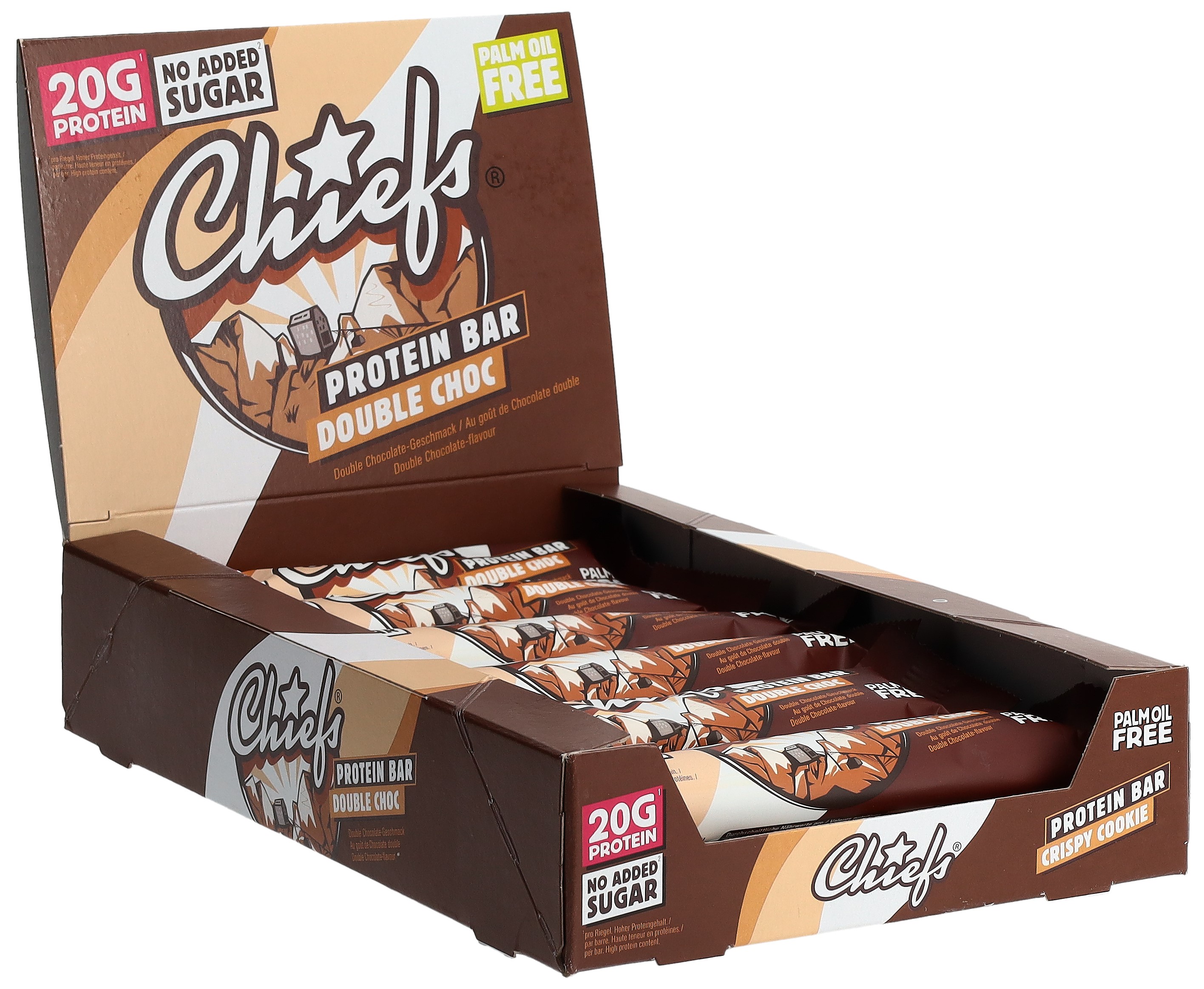 CHIEFS Protein Bar Double Choc 12 x 55 g