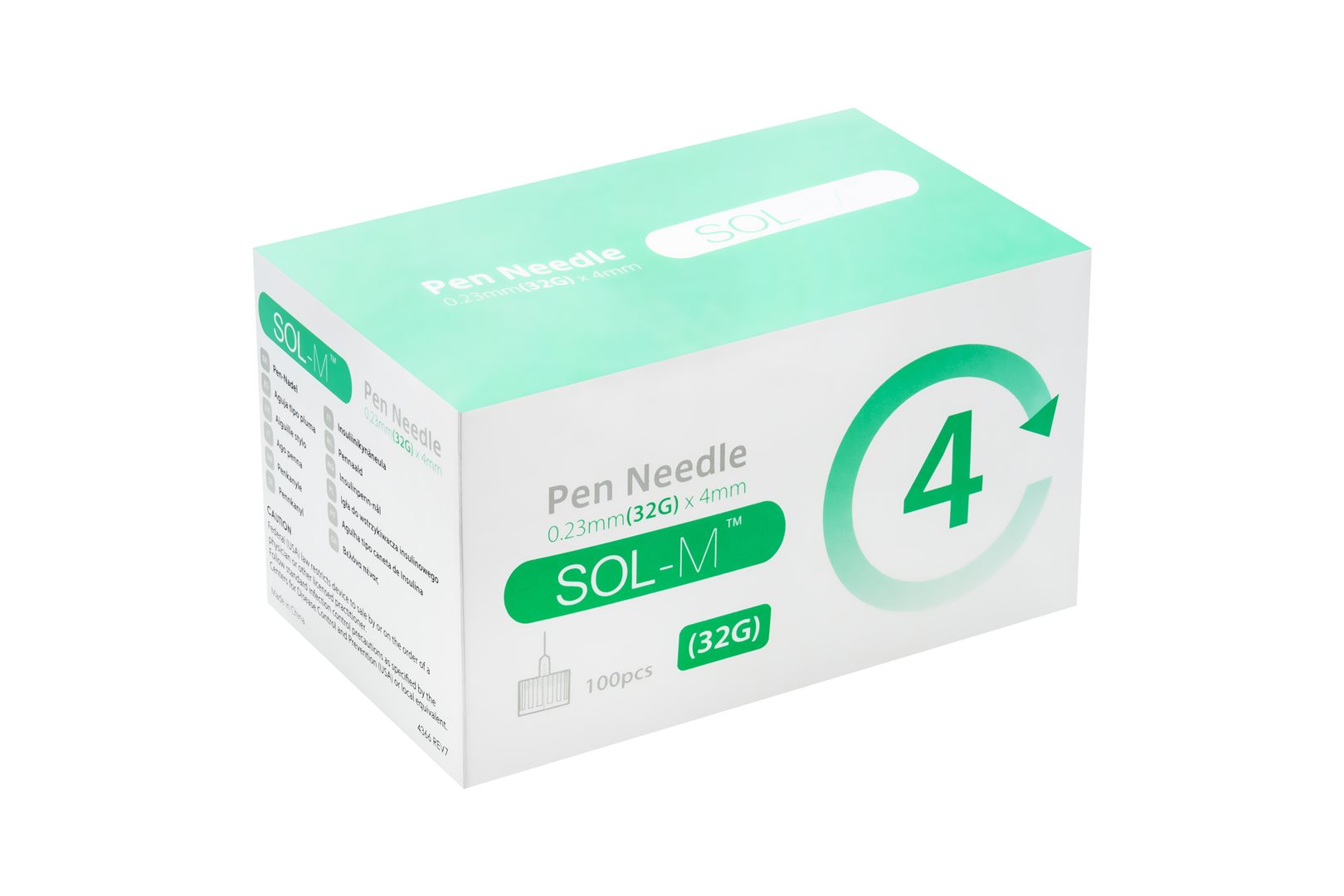 SOL-M Pen Nadel 32G 0.23mmx4mm 100 Stk