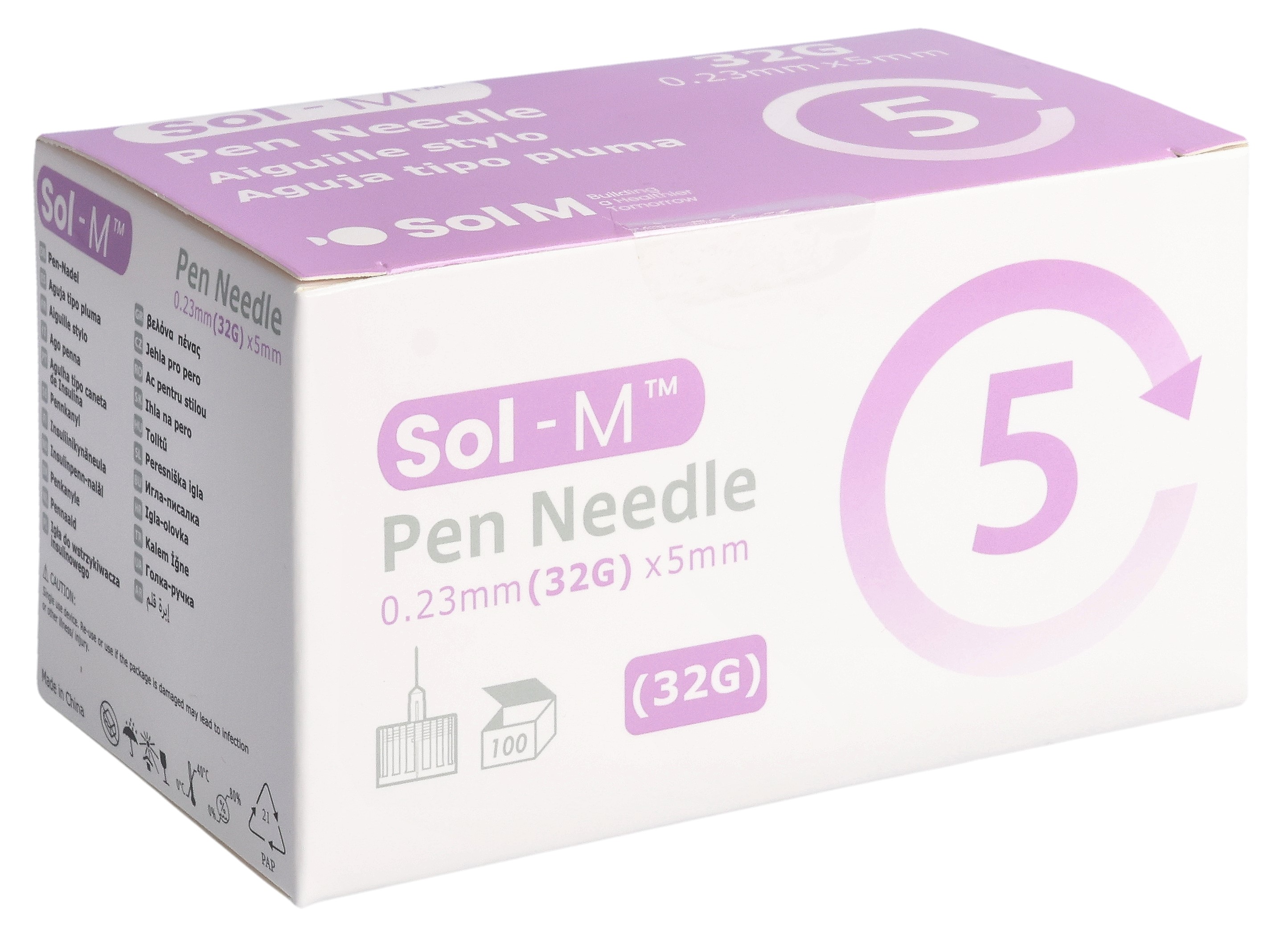 SOL-M Pen Nadel 32G 0.23mmx5mm 100 Stk