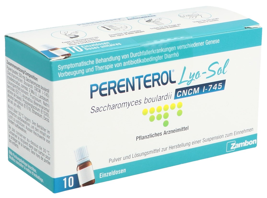 Perenterol Lyo-Sol pdr pour suspension buvable fl 10 pce