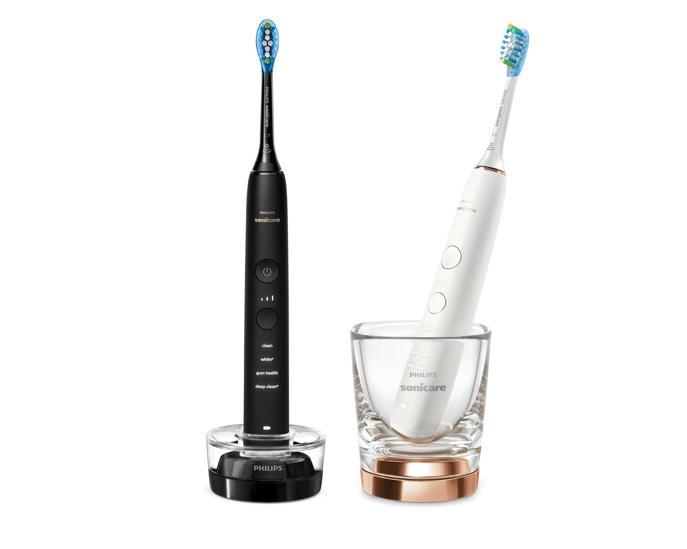 Philips Sonicare DiamondClean 9000 brosse à dents électrique HX9914/57 duopack noir & roségold