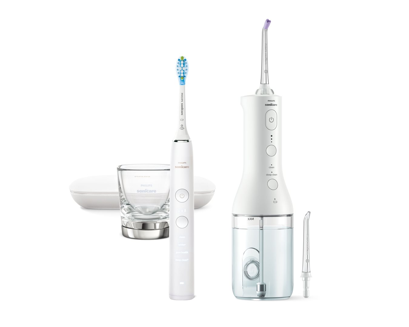 Philips Sonicare Combo Pack DC 9000 & Power Flosser 3000 blanc/blanc