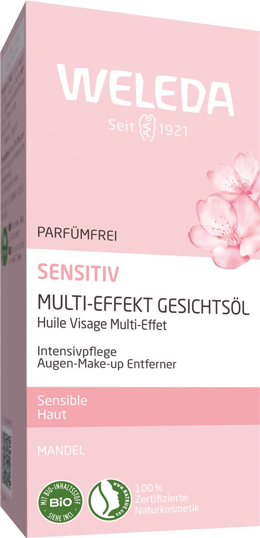 Weleda Gesichtsöl Multi-Effekt sensitiv Mandel Glasfl 50 ml