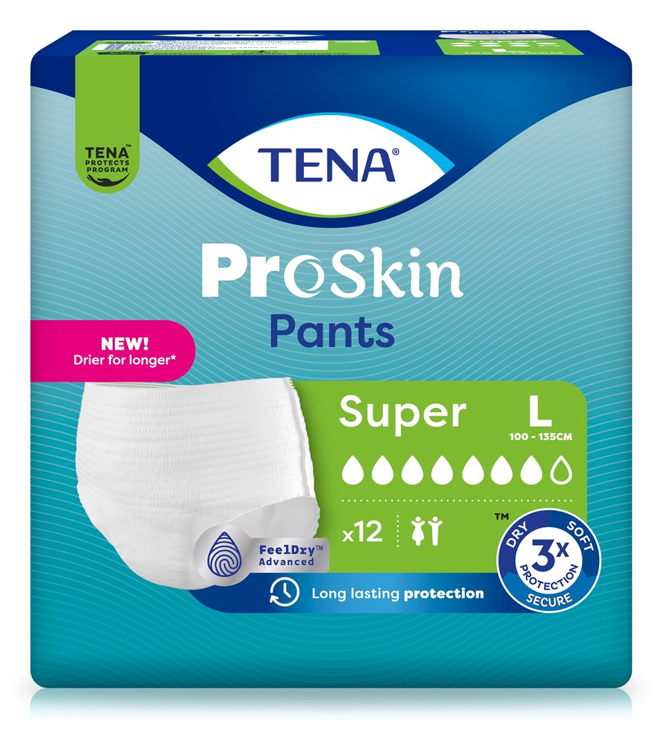 TENA Pants Super L 100-135cm 4 carton 12 pce