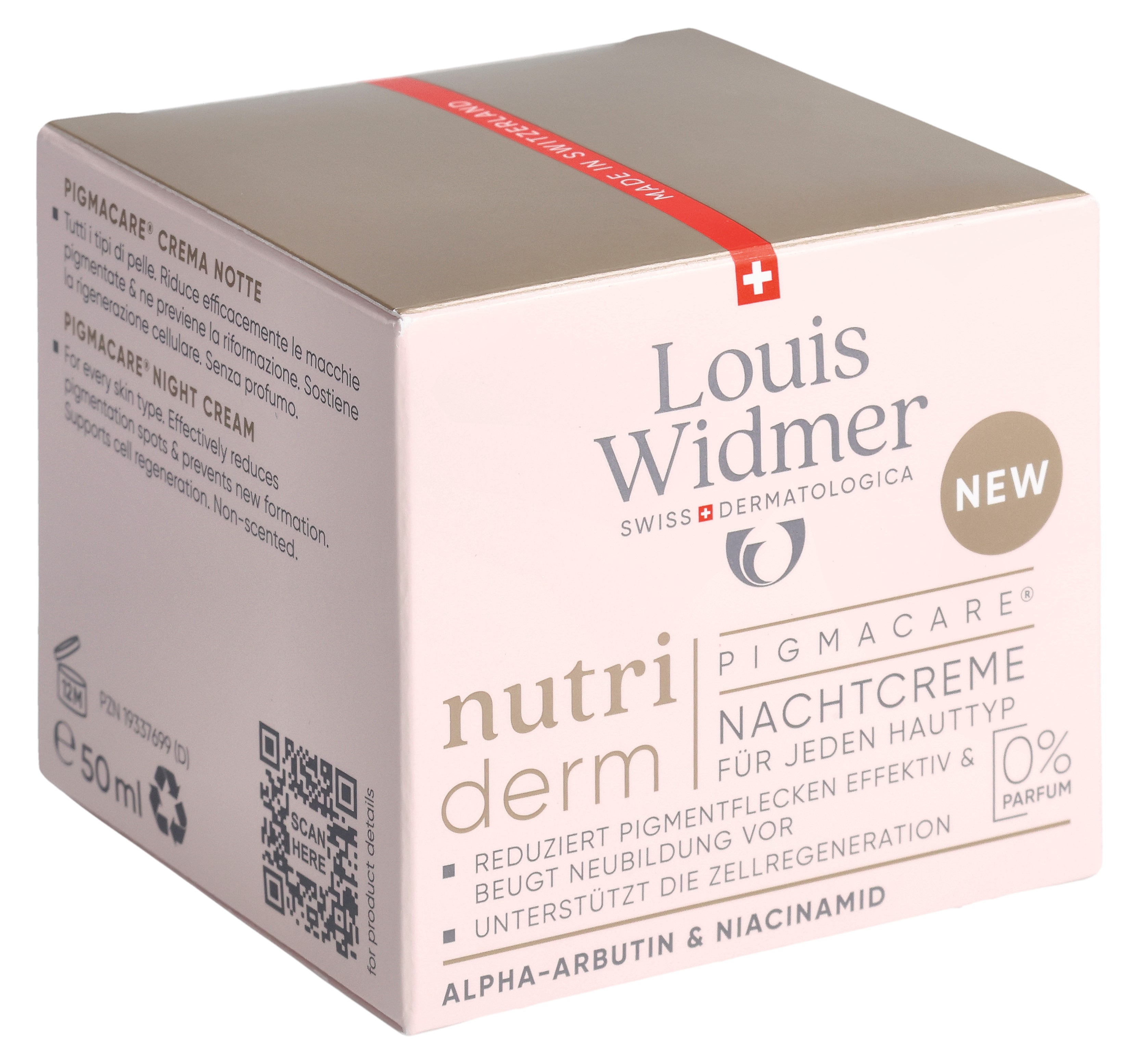 Louis Widmer Nutriderm Pigmacare Nachtcreme ohne Parfum 50 ml
