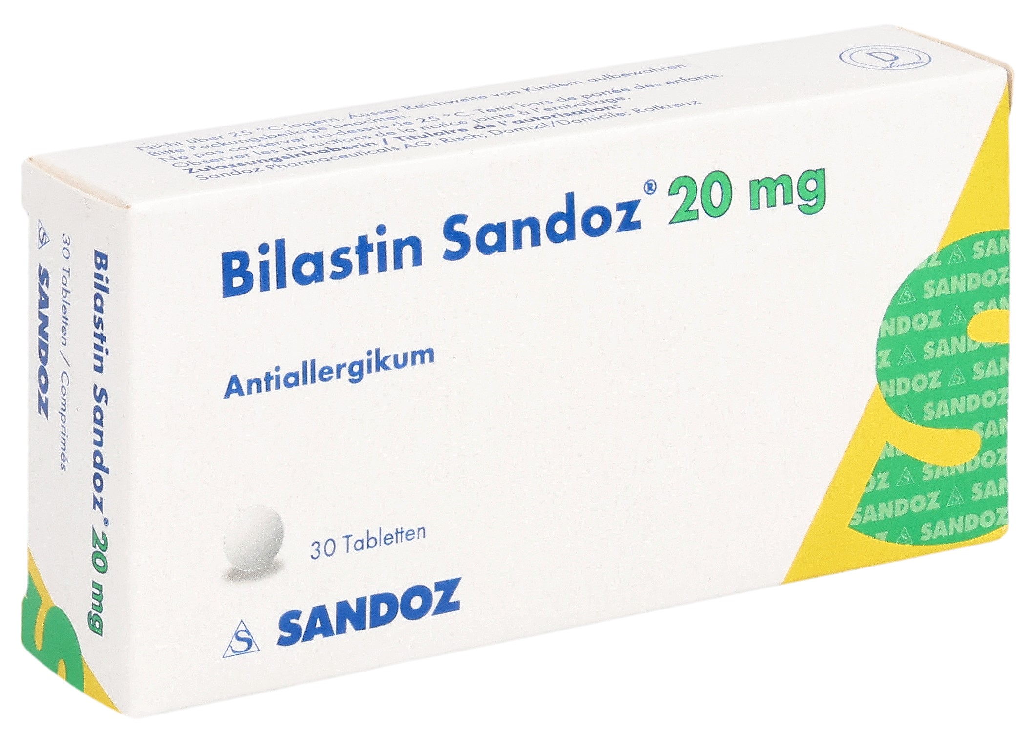 Bilastin Sandoz 20 mg 30 Tabletten