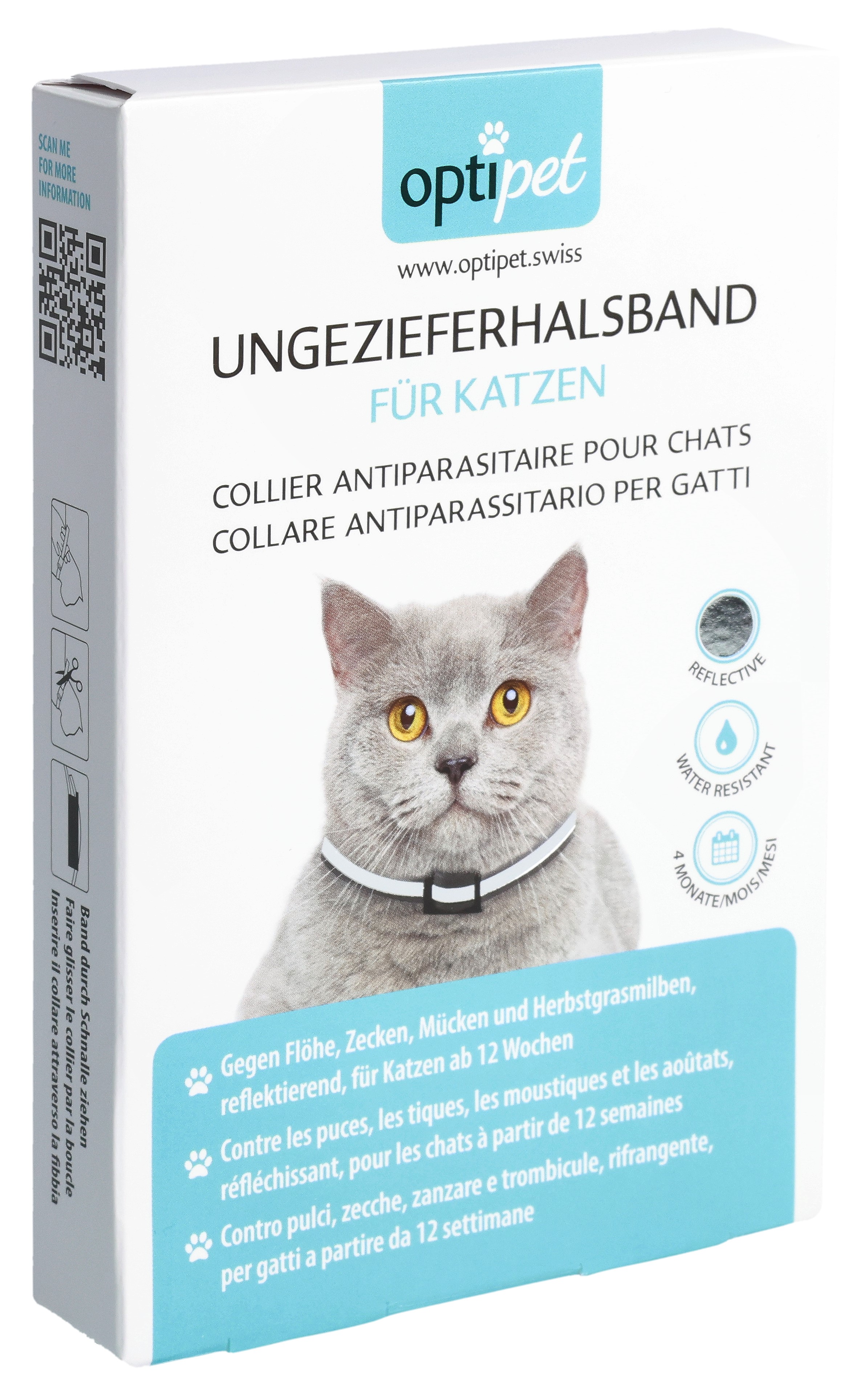 optipet Ungezieferhalsband Katzen reflektierend
