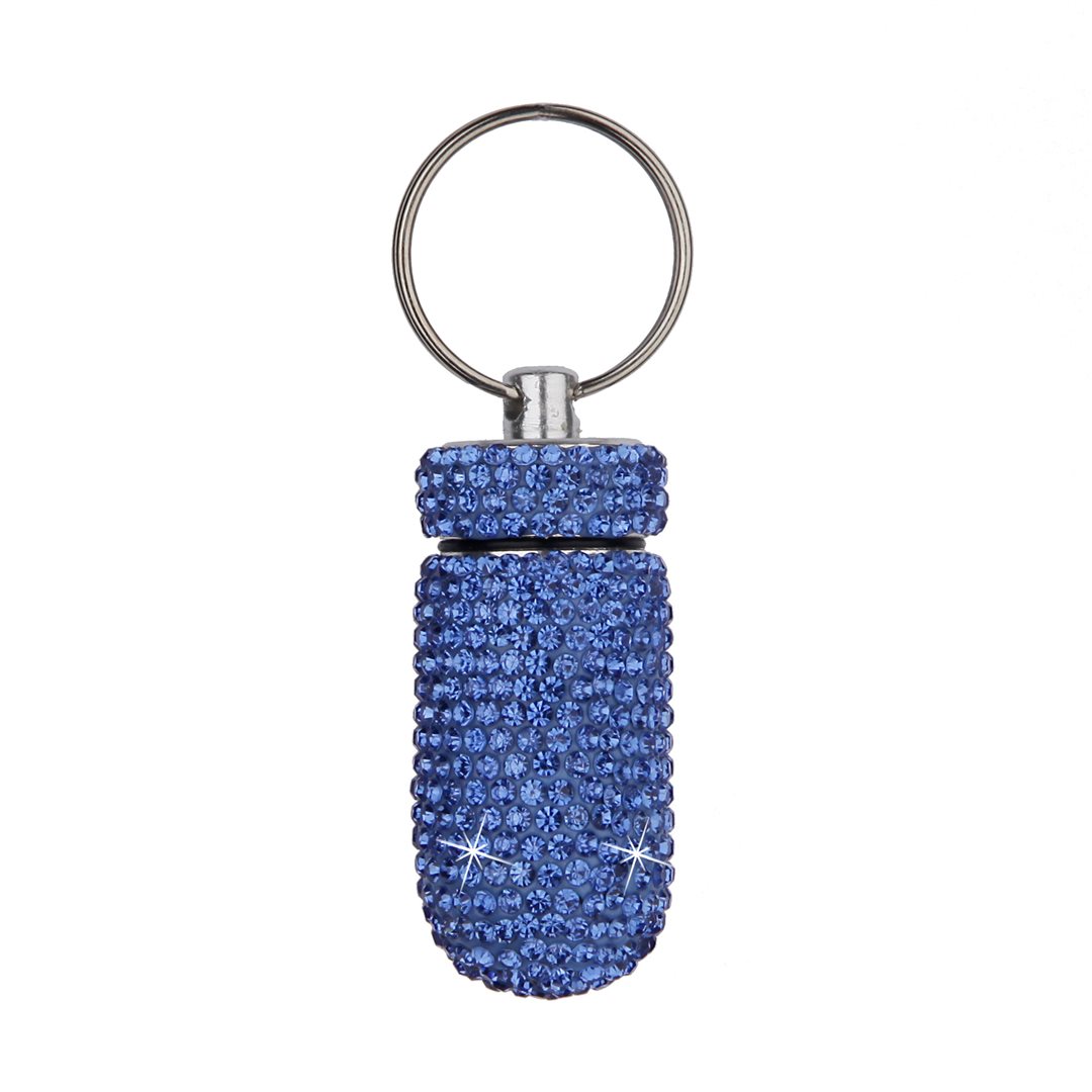 Supair Pillenbox Schlüsselanhänger Crystal blue