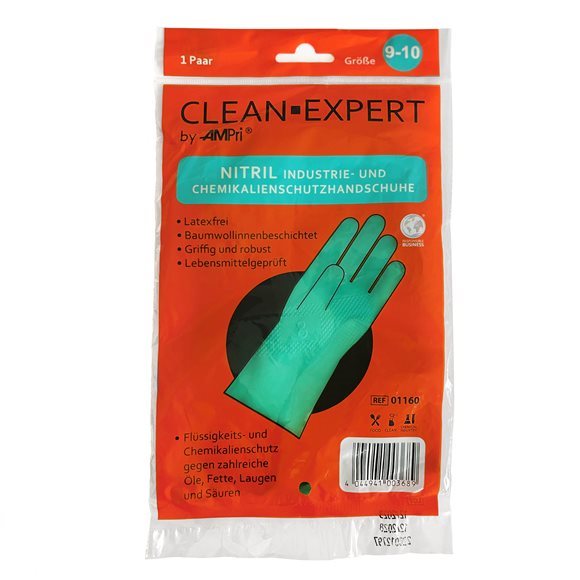 Ampri Gants en nitrile réutilisables Clean Expert S sans latex doublure en coton sach 1 paire