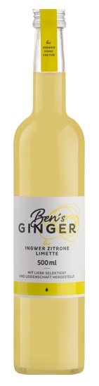 Bens Ginger concentré de gingembre-citron-citron vert sans sucre bio fl 500 ml