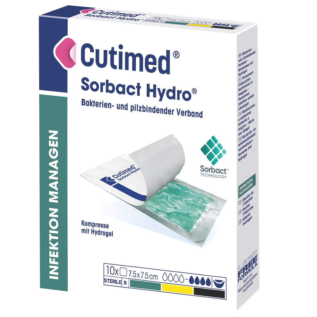 Cutimed Sorbact Hydro 7.5x7.5cm 10 pce