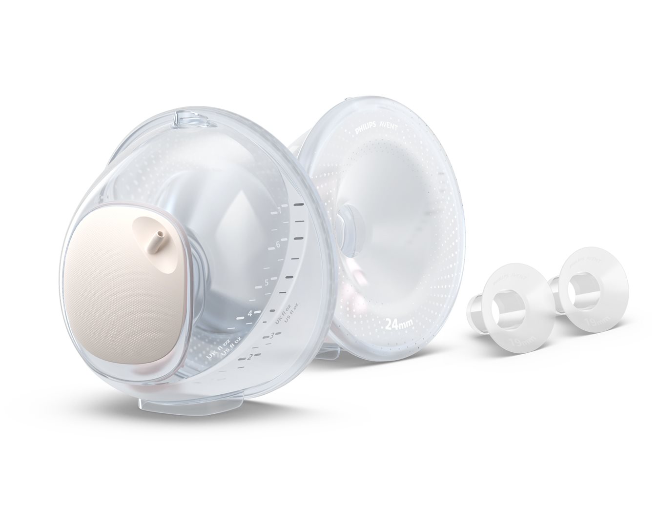 Philips Avent tragbare Doppelmilchpumpen Cups