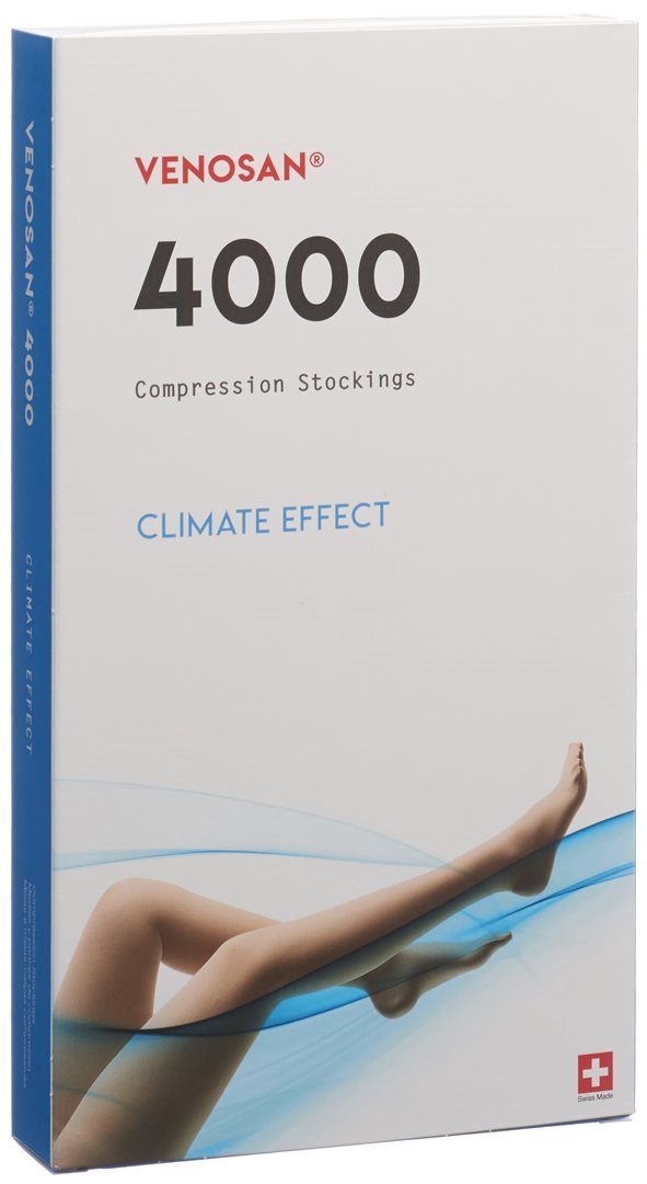 Venosan 4002 A-GH KKL2 L lang offen mit Noppenhaftrand black 1 Paar