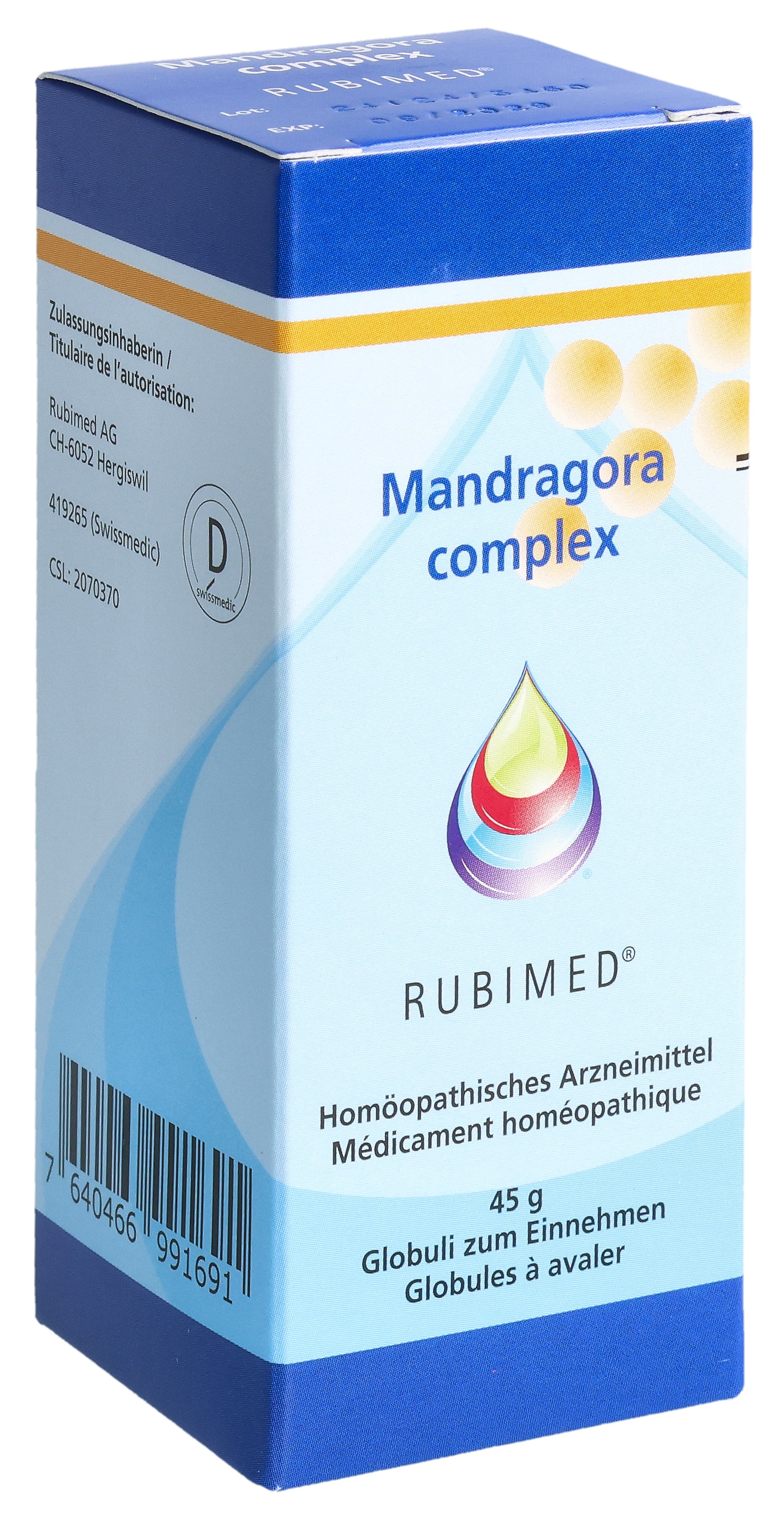 Rubimed mandragora comp. glob fl 45 g