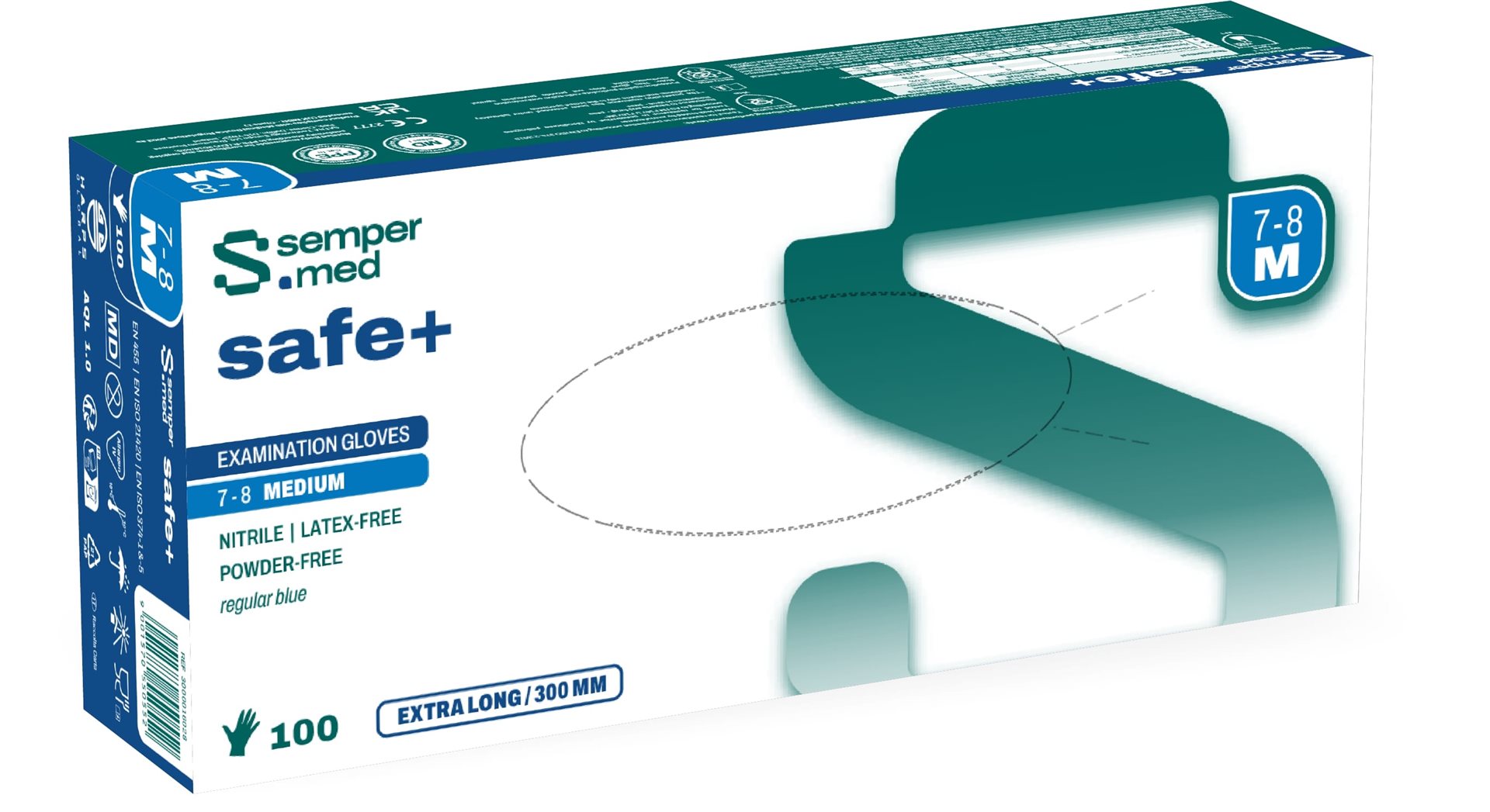 Sempermed safe+ M 100 pce
