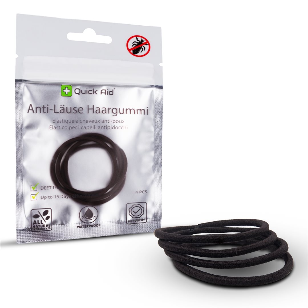 Quick Aid Anti-Läuse Haargummi schwarz
