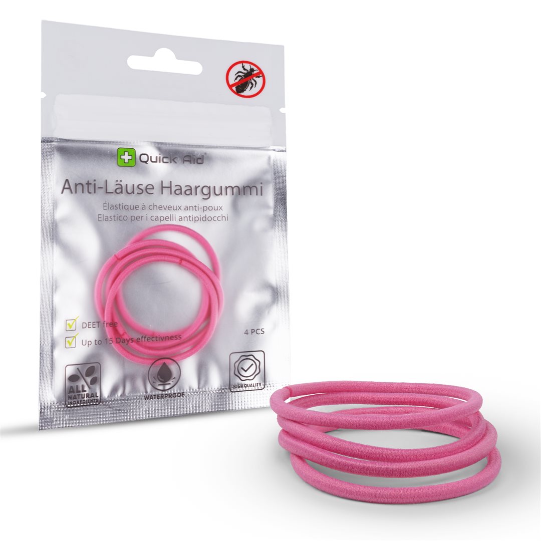 Quick Aid Anti-Läuse Haargummi rosa