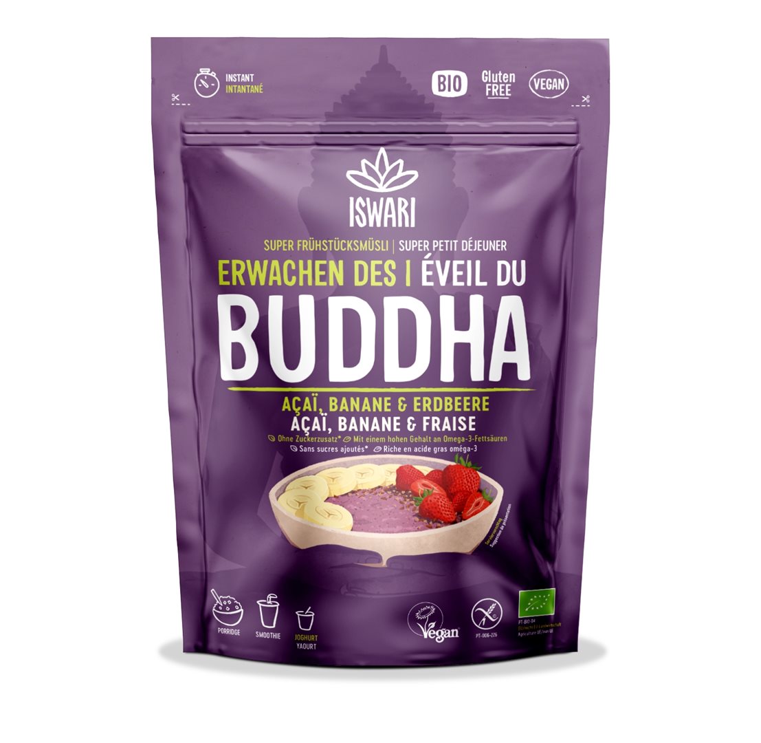 ISWARI Erwachen des Buddha Açaï Banane Erdbeere Bio Btl 360 g