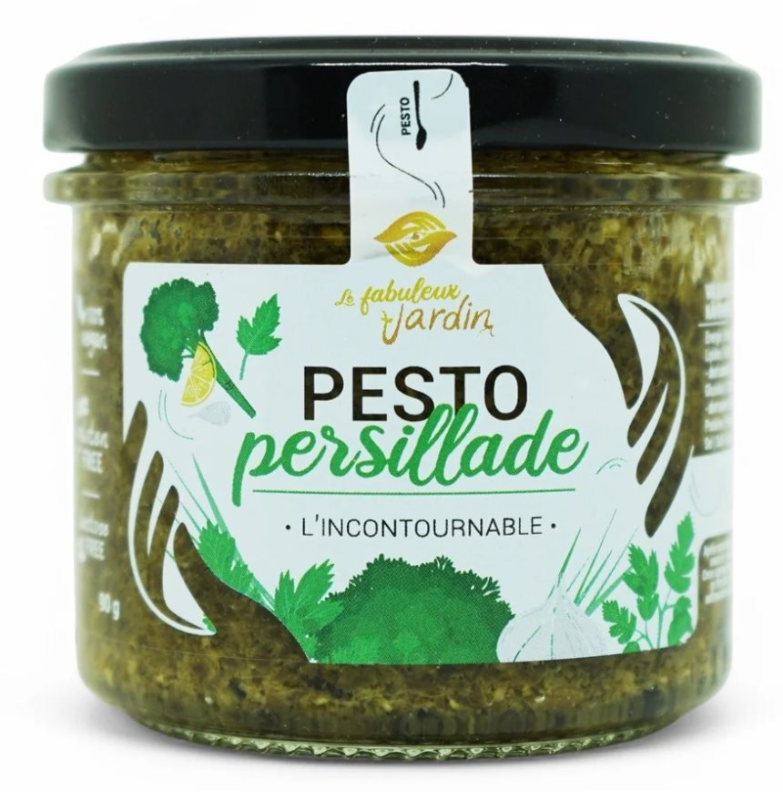 Le fabuleux jardin pesto persillade bio verre 90 g