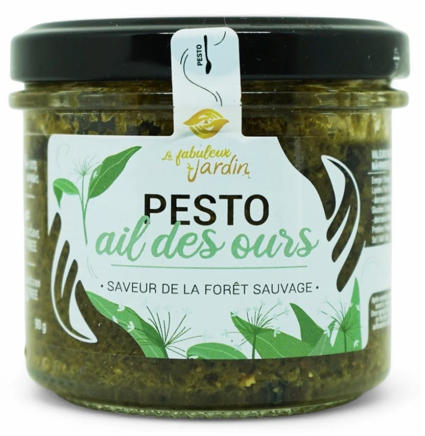 Le fabuleux jardin pesto ail des ours bio verre 90 g