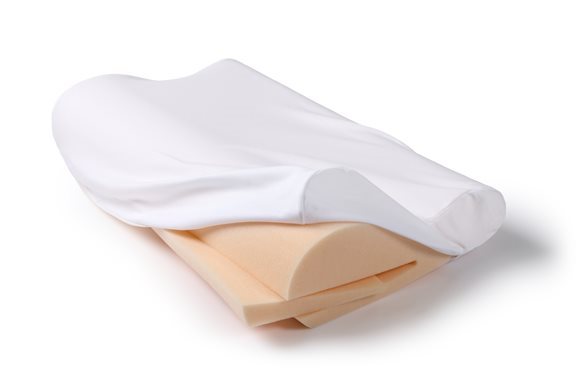 Elsa Kombi-Nackenkissen 50x11/9cm inklusiv Baumwollbezug weiss