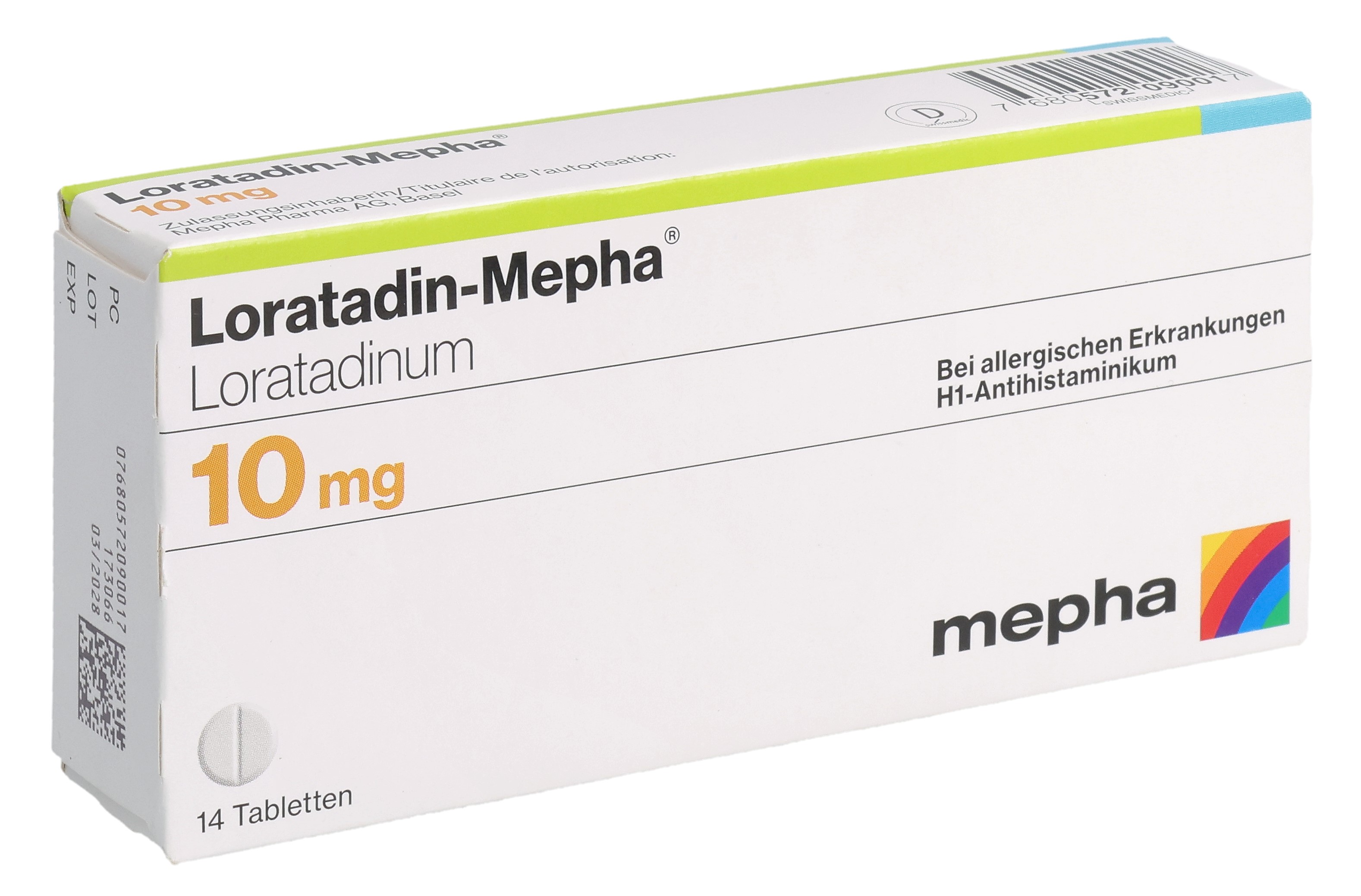 Loratadin-Mepha Tabl 10 mg 14 Stk
