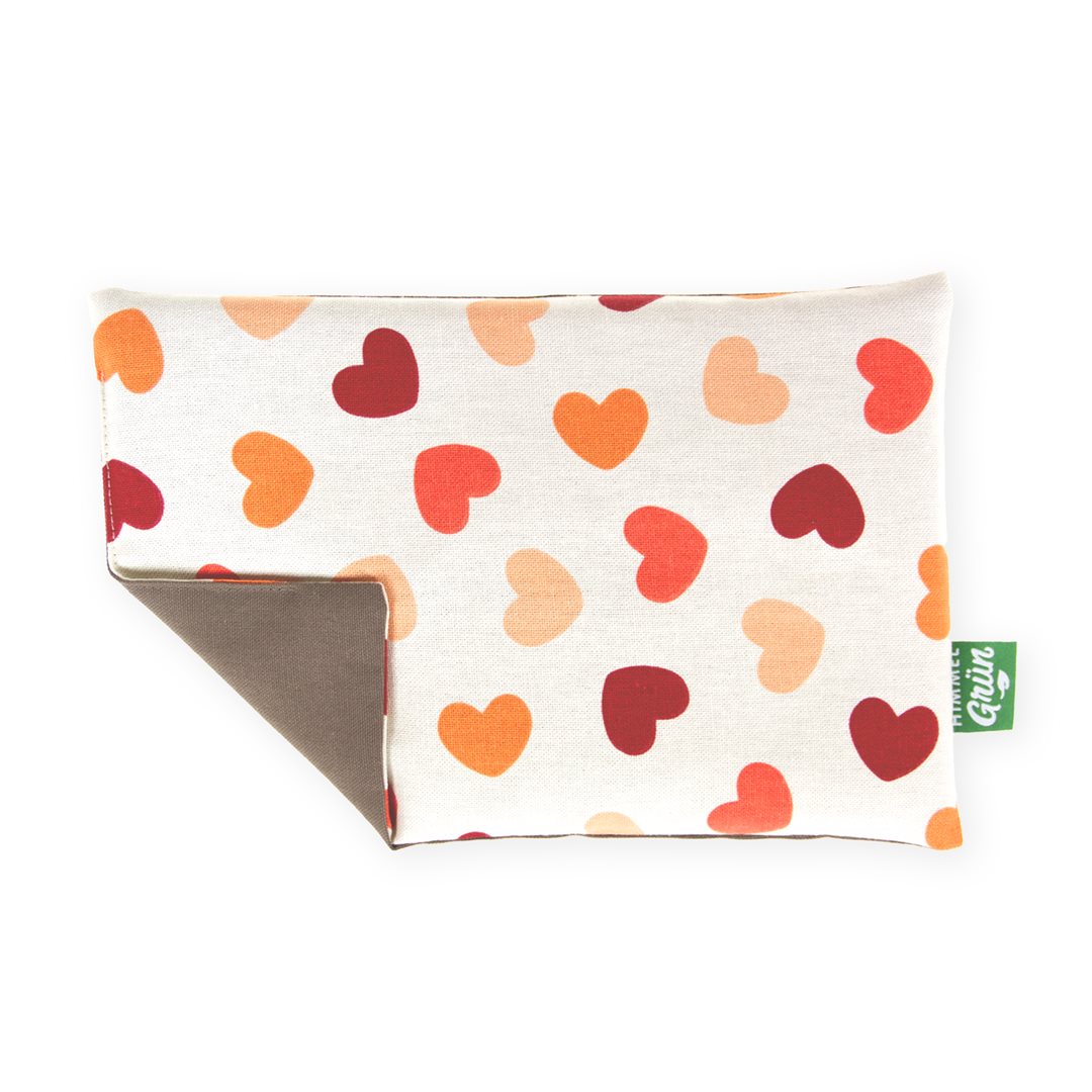 Himmelgrün coussin aux pépins de raisin 30x20cm coeur chéri