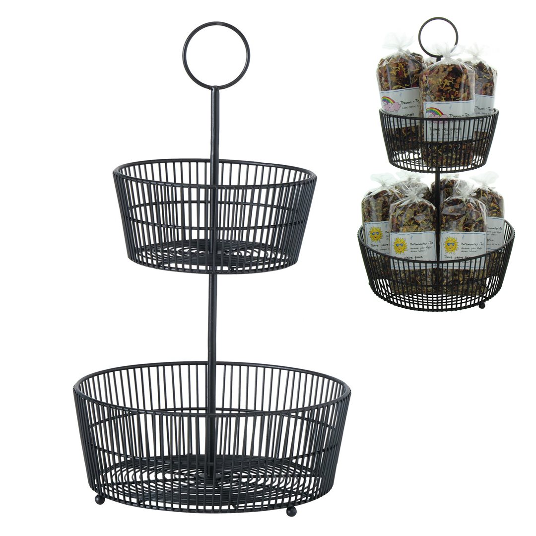 Herboristeria etagère 2 étages Gea noir