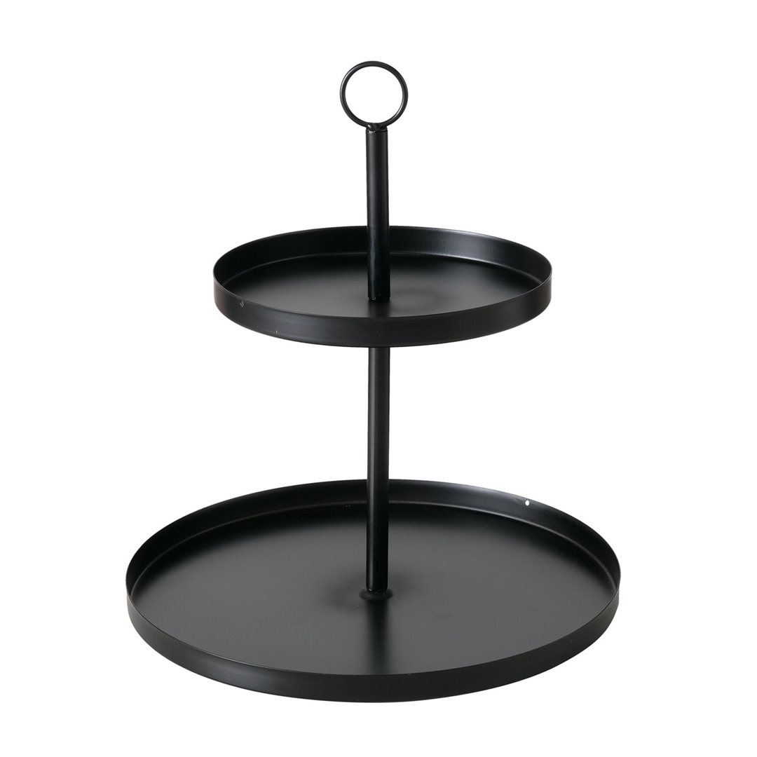 HERBORISTERIA Etagere 2-stöckig Samina schwarz x 3 Stk