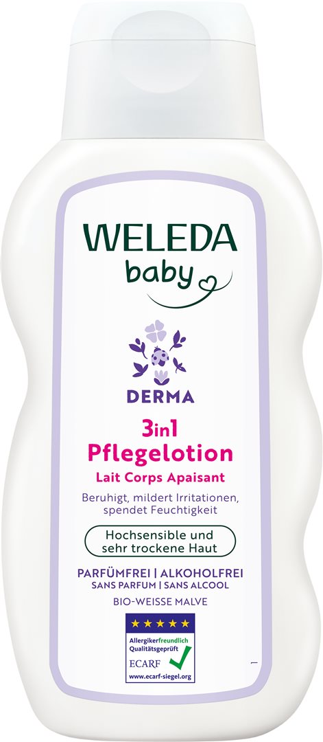 WELEDA Derma 3in1 Pflegelotion weisse Malve 200 ml x 2 Stk