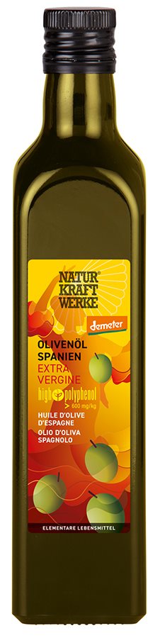 NaturKraftWerke Huile dolive Espagne extra vergine Demeter fl 500 ml