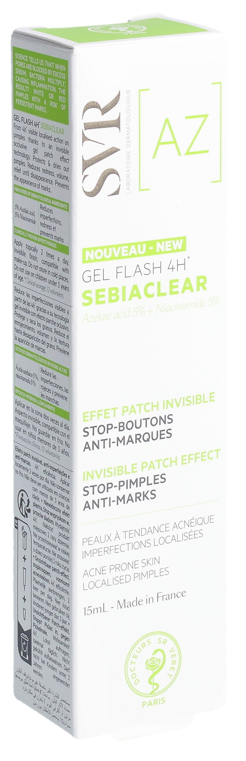 SVR SEBIACLEAR Gel Flash 4H 15 ml